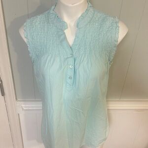 Serengeti Aqua Sleeveless Blouse